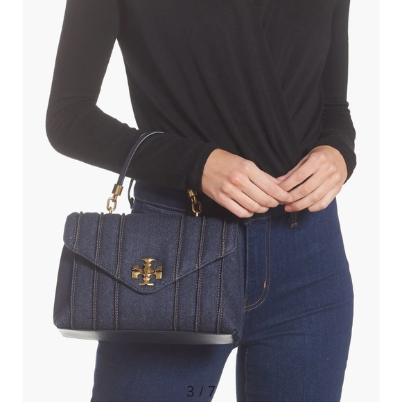Tory Burch Kira Denim Handbag - Picture 3 of 16